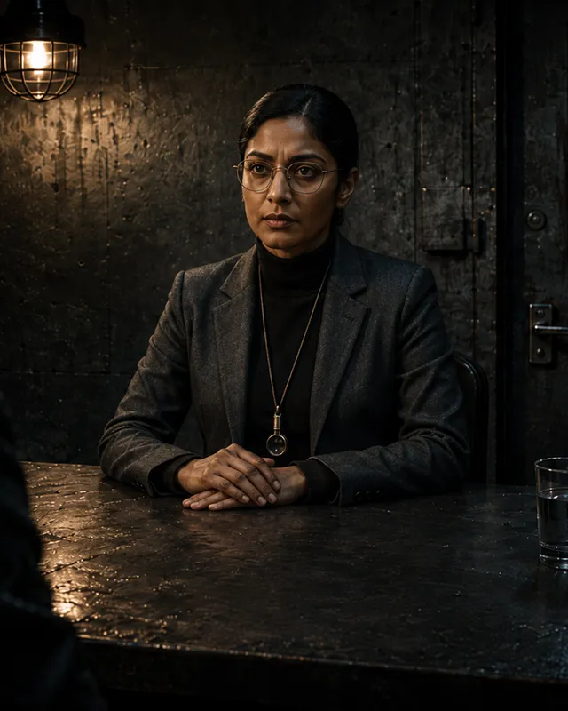 Priya Nair at the interview table
